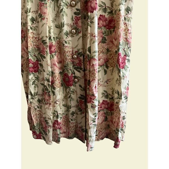 Vintage Atina by Karon Crosby Floral Dress Womens 12 Maxi Fit Flare Cottage Core - Picture 9 of 12